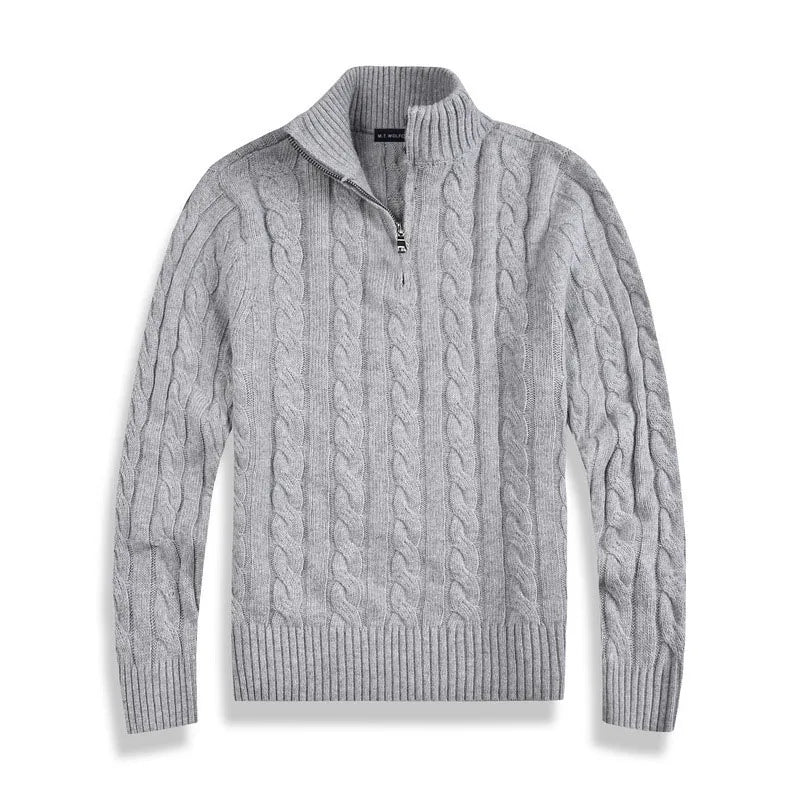 Herren Pullover | Stehkragen mit teilweiser Öffnung