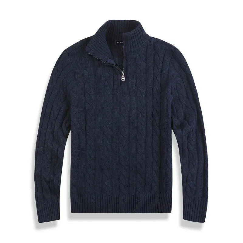 Herren Pullover | Stehkragen mit teilweiser Öffnung