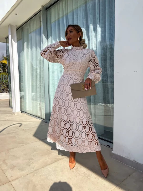 Women Midi Dress | Lace Detail Design