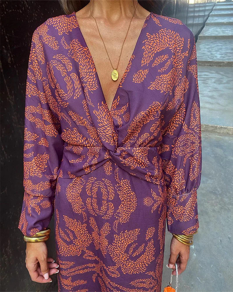 Women Midi Dress | Twist Front Design