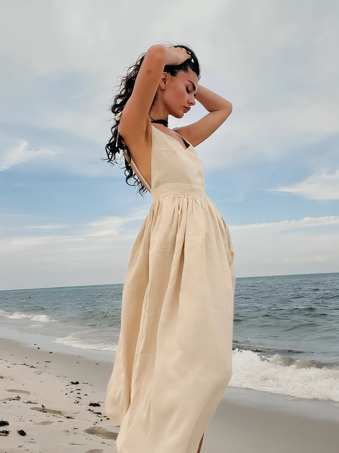 Women Midi Dress | Bow Tie Detail Design
