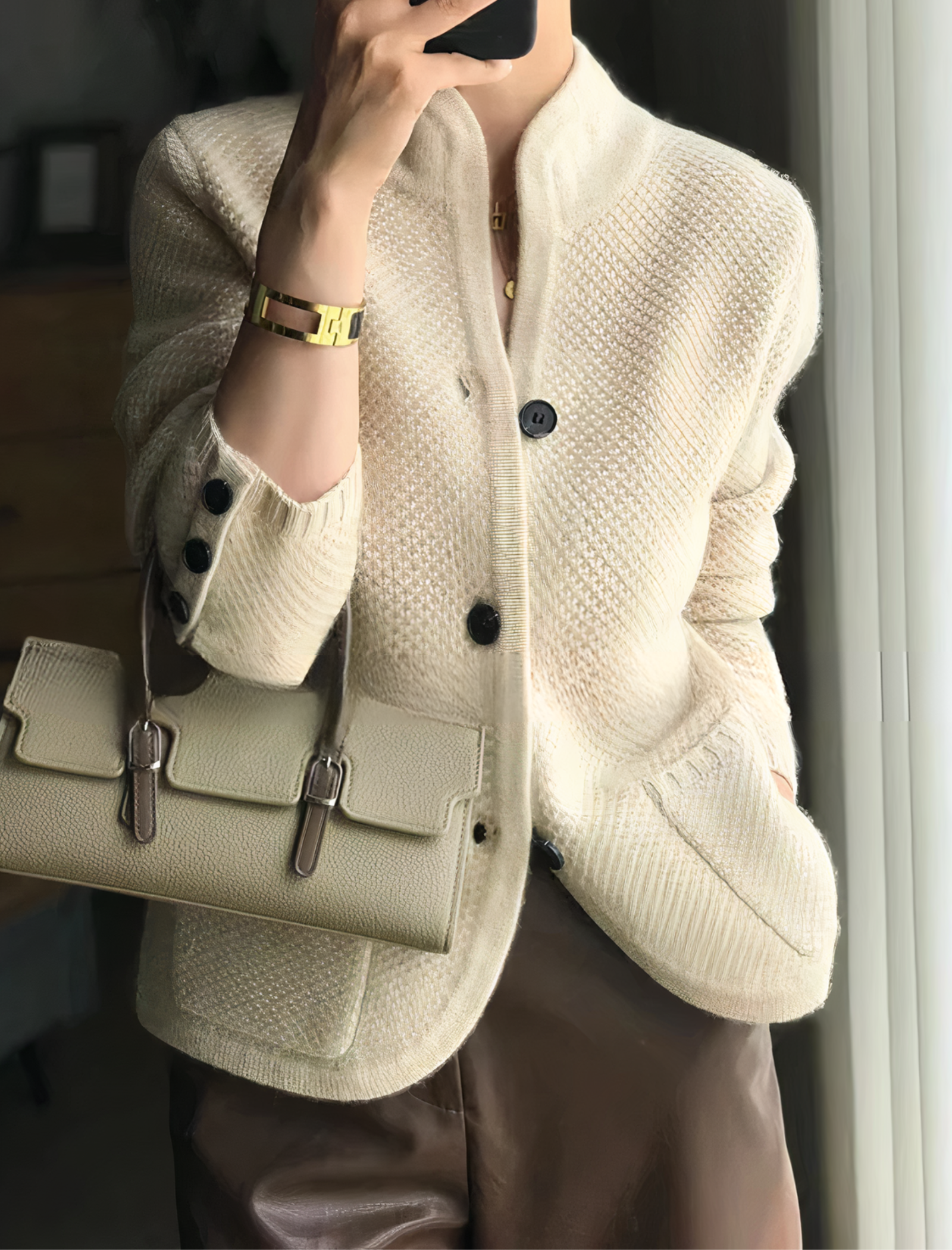 Lässige Strickjacke für Damen | Mit Knopfleiste