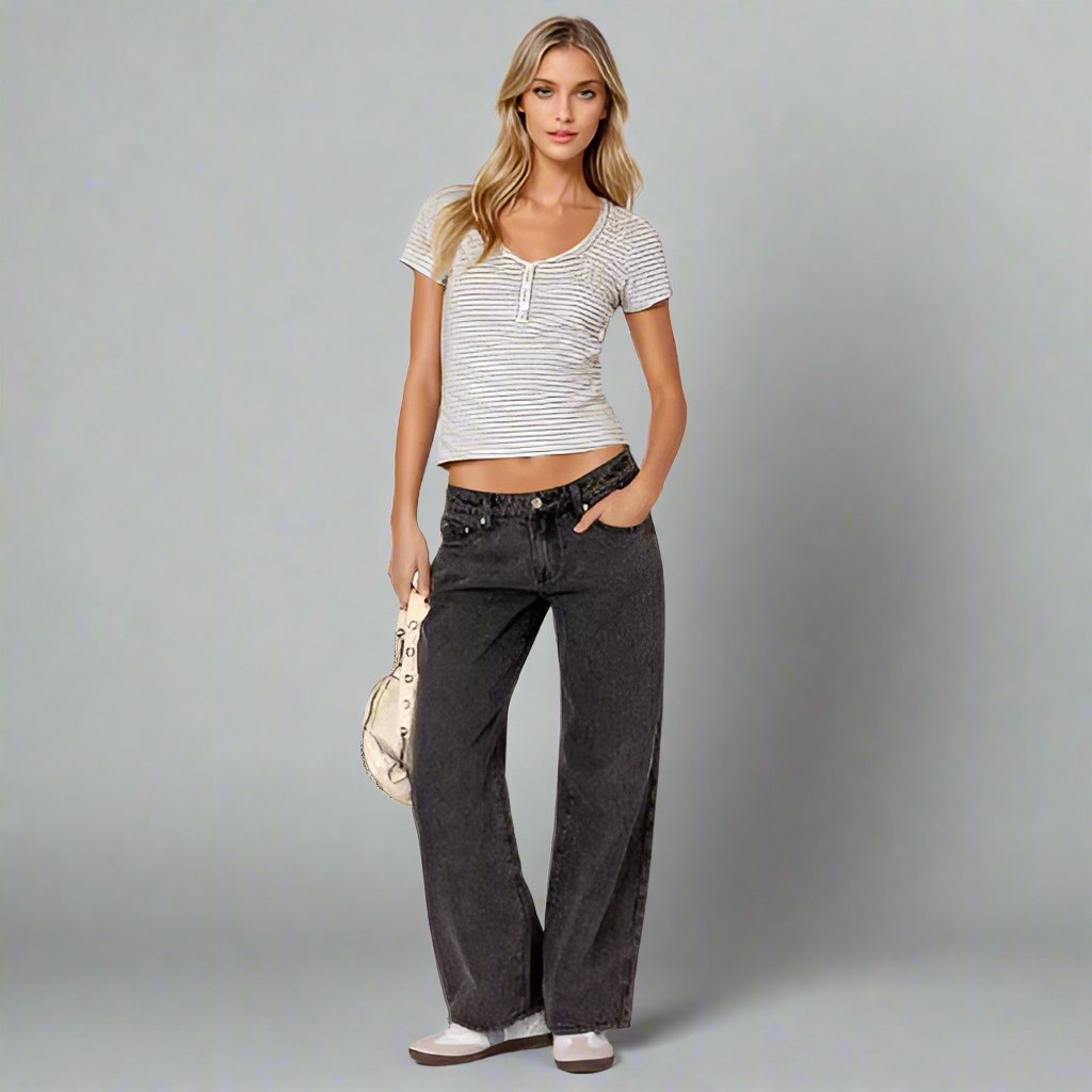 Damen Jeans | niedrige Taille mit gerader Beinführung