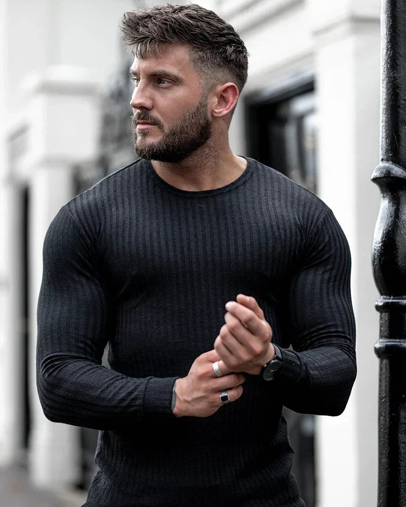 Pullover Herren | Rundhalsausschnitt mit Gerader Form