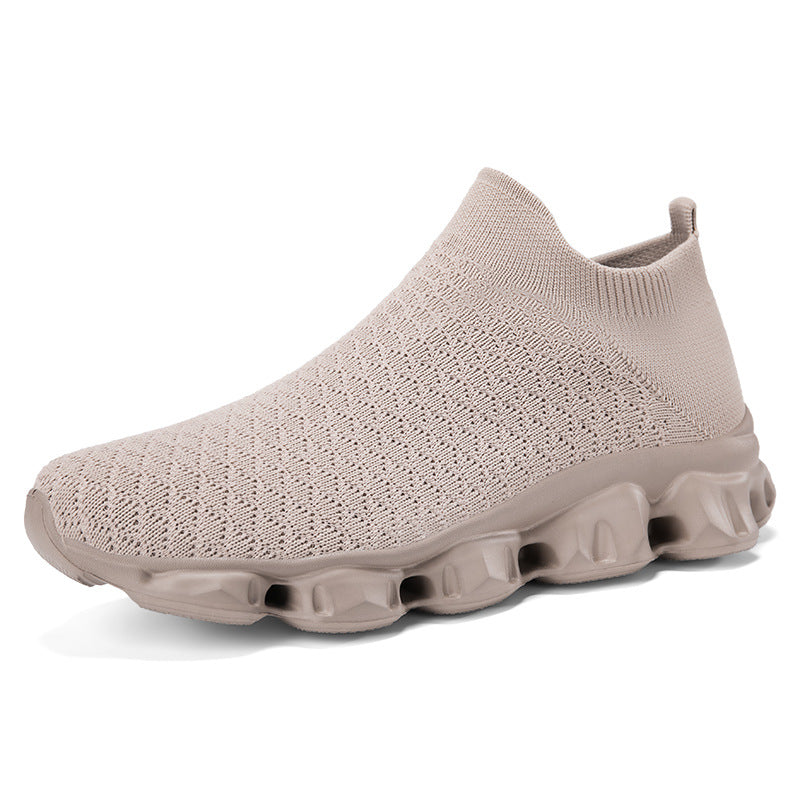Freizeitschuhe Damen | Elastisches Strickoberteil mit Profilsohle