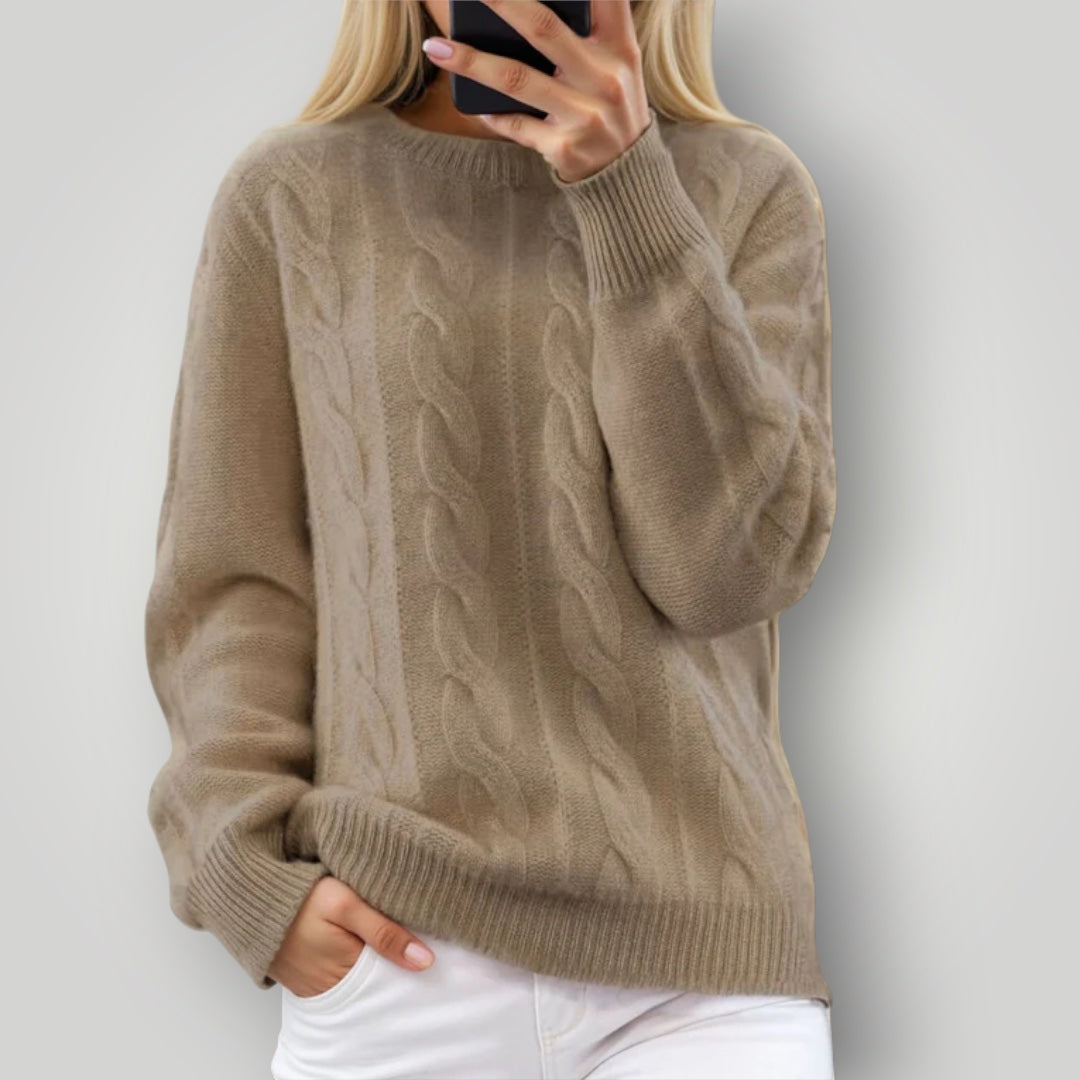 Damen Strickpullover – Warmer Winterpullover langarm