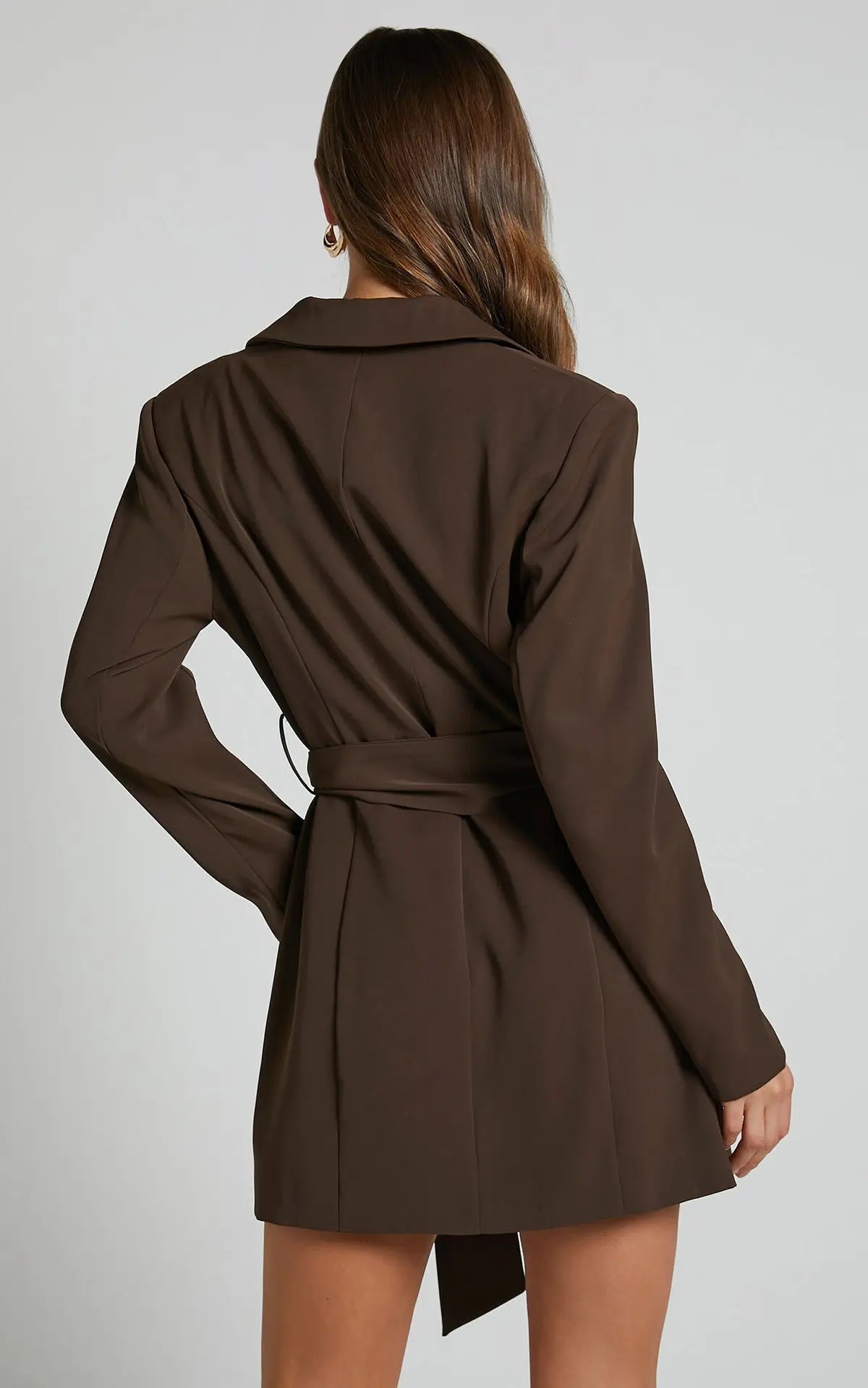 Damen Kleid | Blazer-Form mit Gürtel und gerade Linienführung