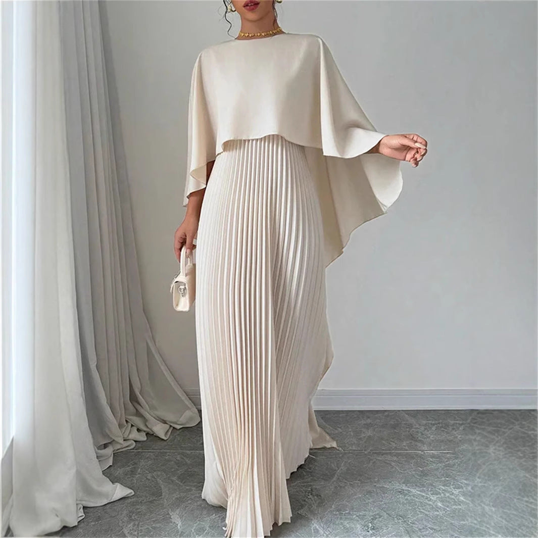 Damen Kleid | Lange Ausführung mit Plisseefalten