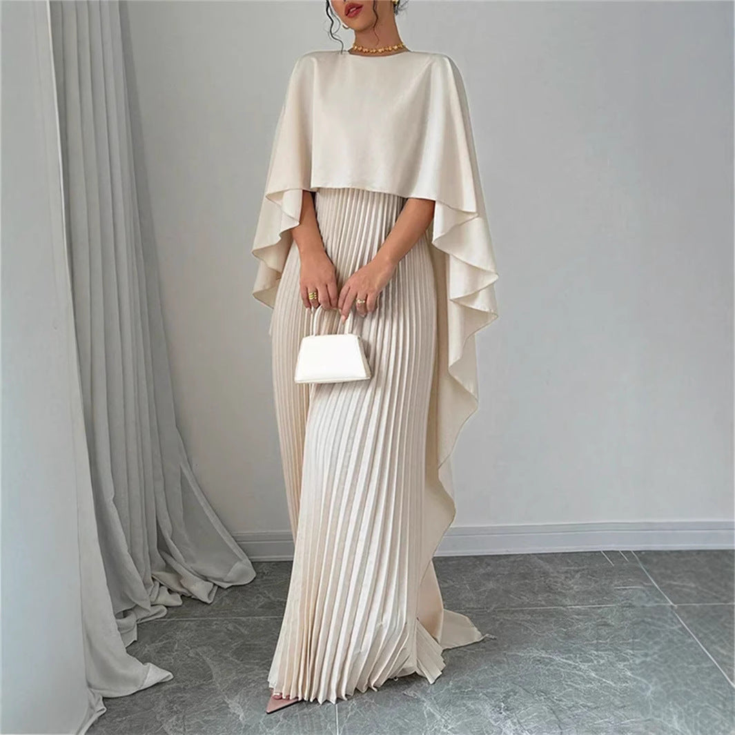Damen Kleid | Lange Ausführung mit Plisseefalten