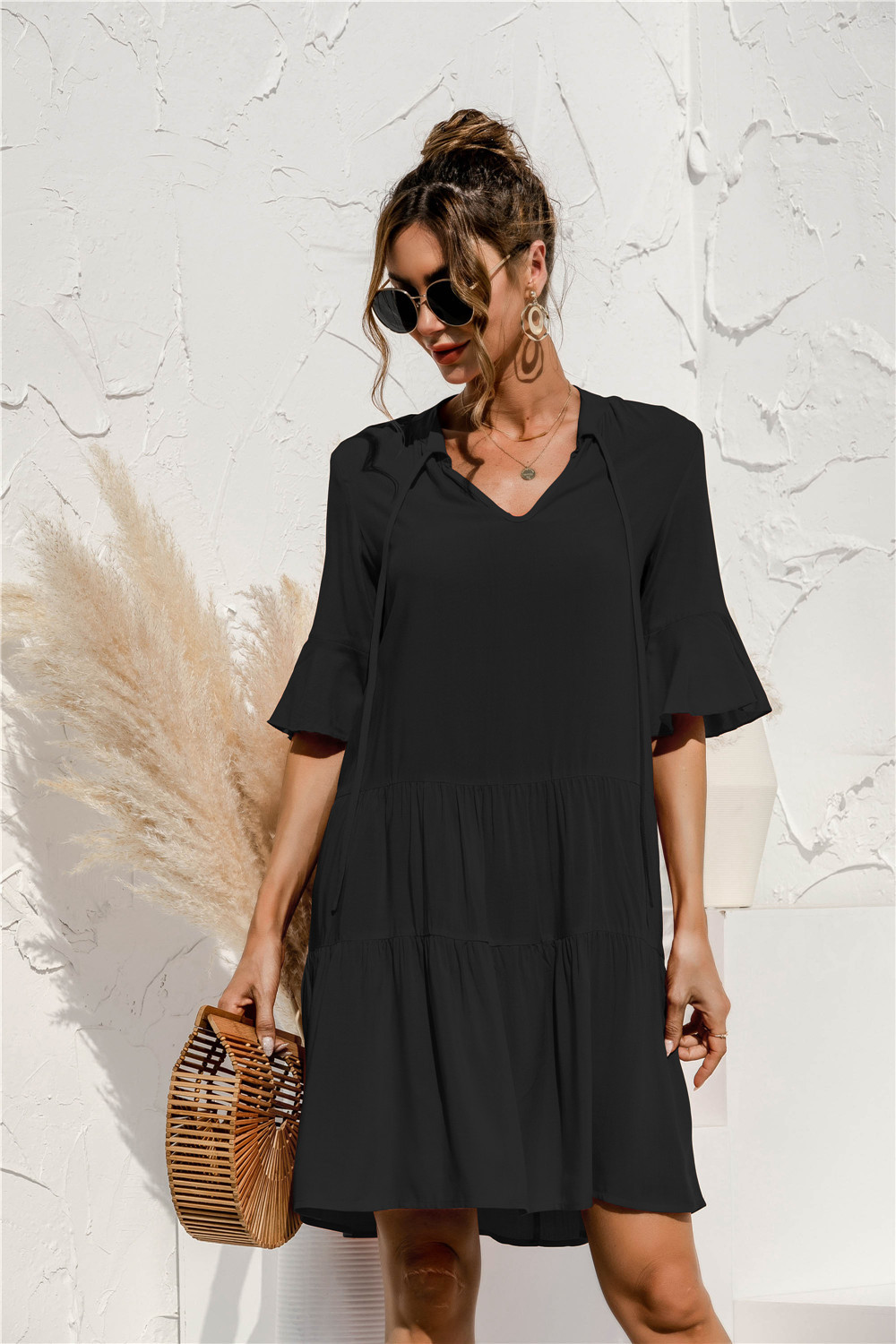 Women Dress | Low-Waisted Mini Length Silhouette Structure