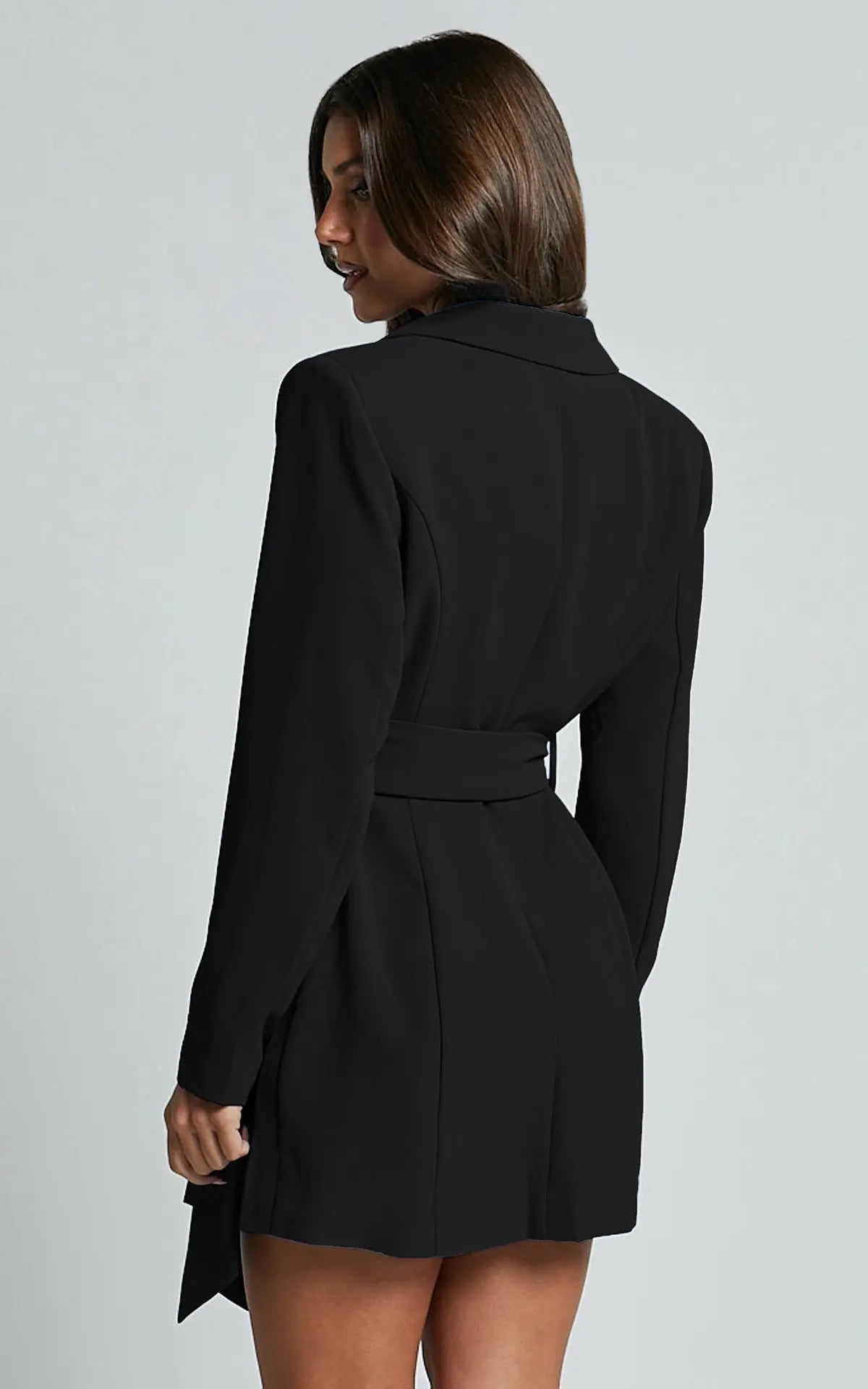 Damen Kleid | Blazer-Form mit Gürtel und gerade Linienführung