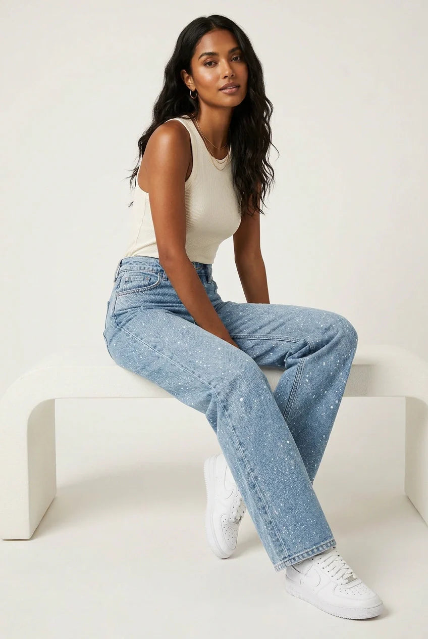 Damen Jeans | hoher Bund mit geradem Beinverlauf