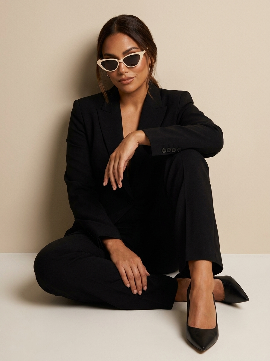 Damen Sonnenbrille | spitze Fassung mit schmalen Bügeln