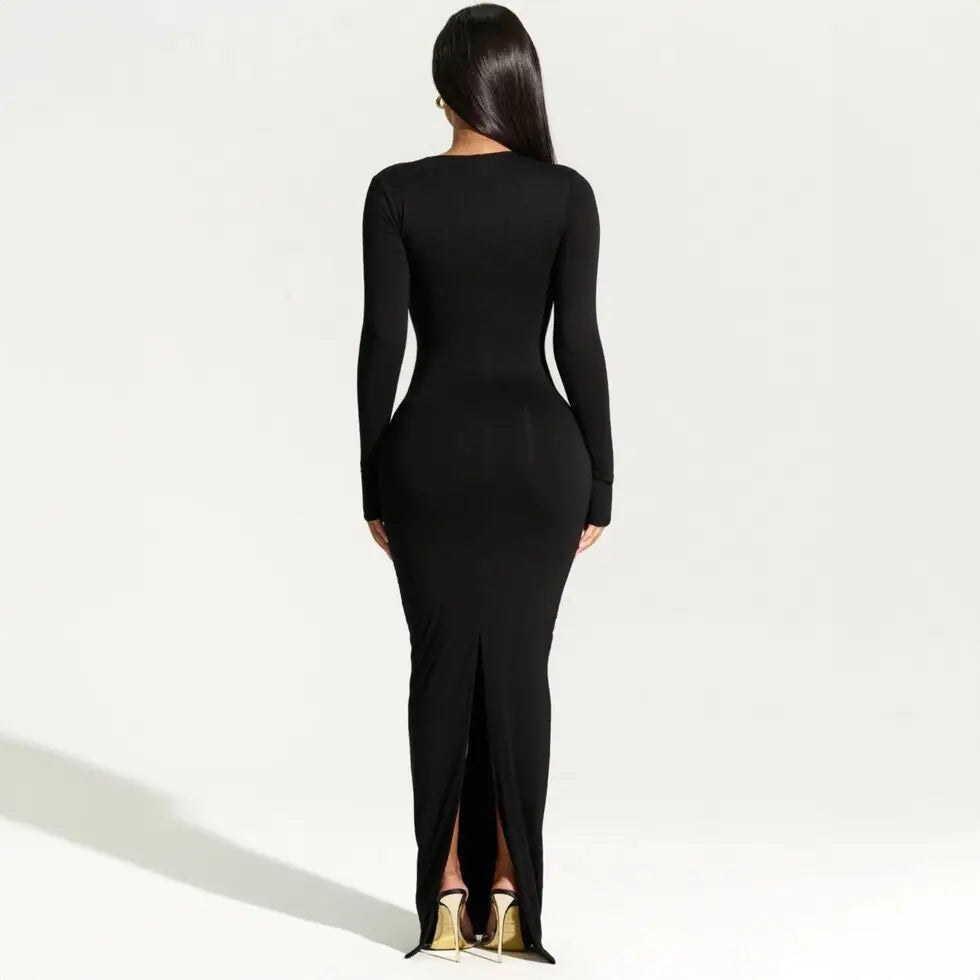 Women Maxi Dress | One Shoulder Asymmetrical Neckline Maxi Length