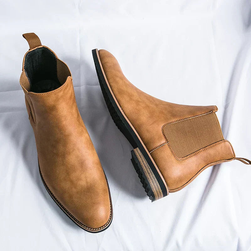 Herrenstiefel | Elastische Seiten Schlupfform über Knöchel