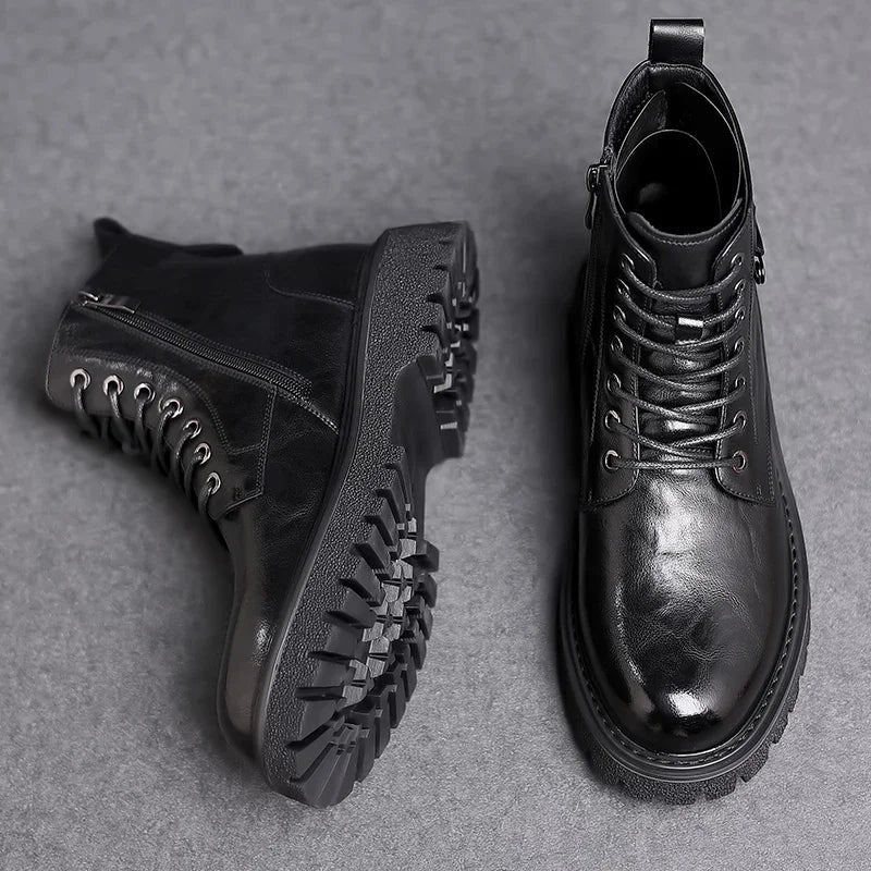 Herrenstiefel | Vordere Schnürung geschlossene Form über Knöchel