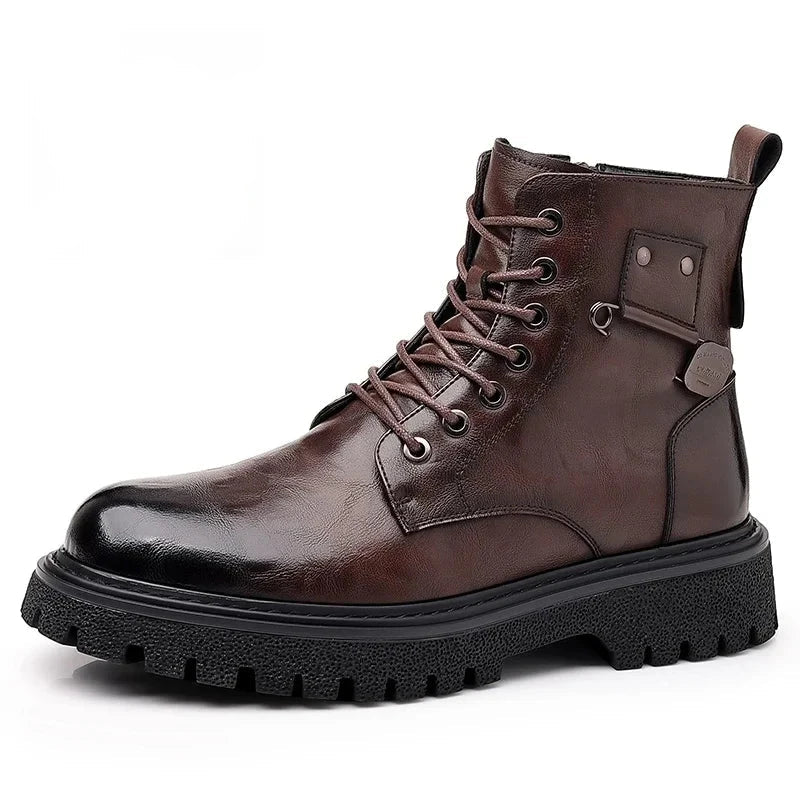 Herrenstiefel | Vordere Schnürung geschlossene Form über Knöchel
