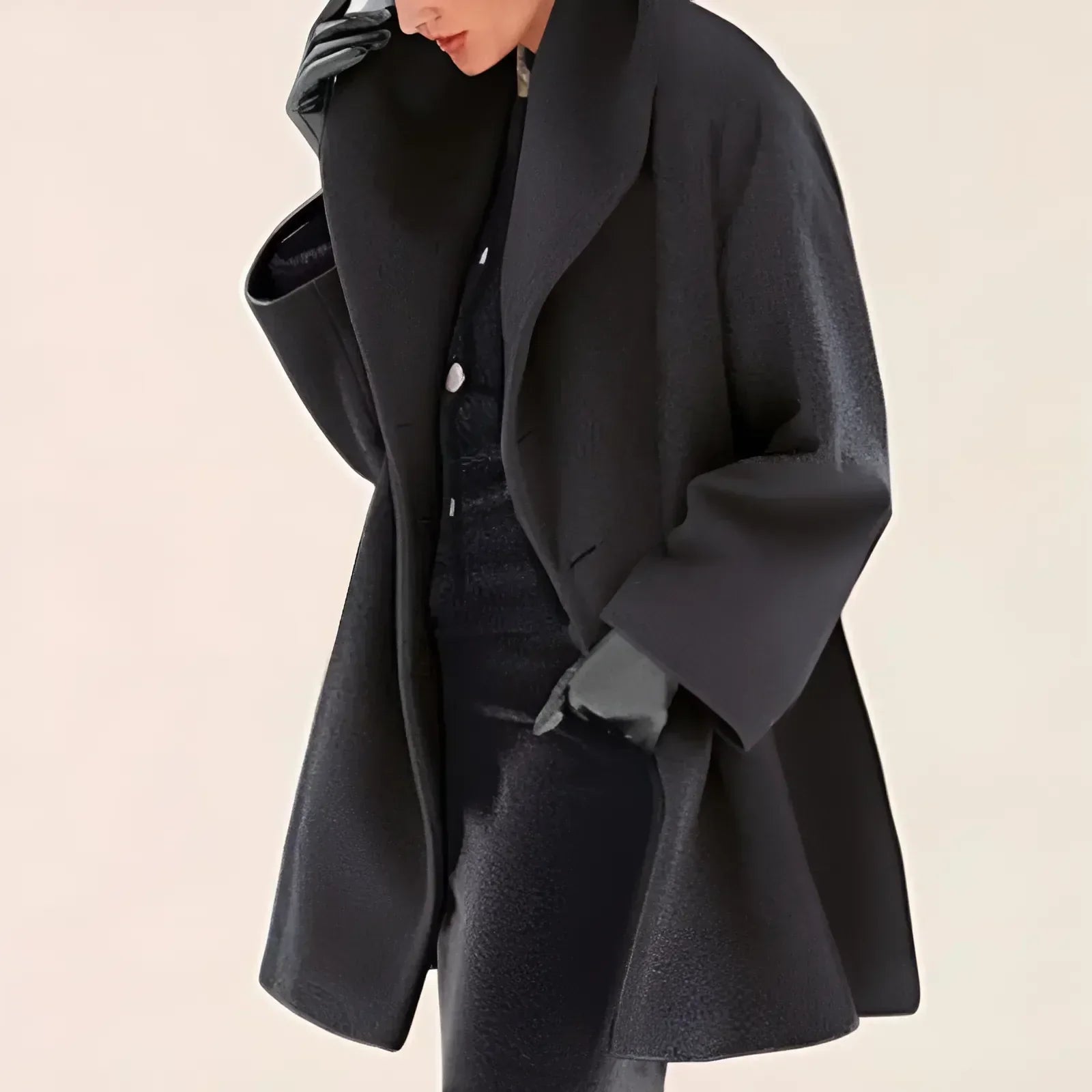 Damen-Wintermantel mit strukturdesign | Schnittdesign
