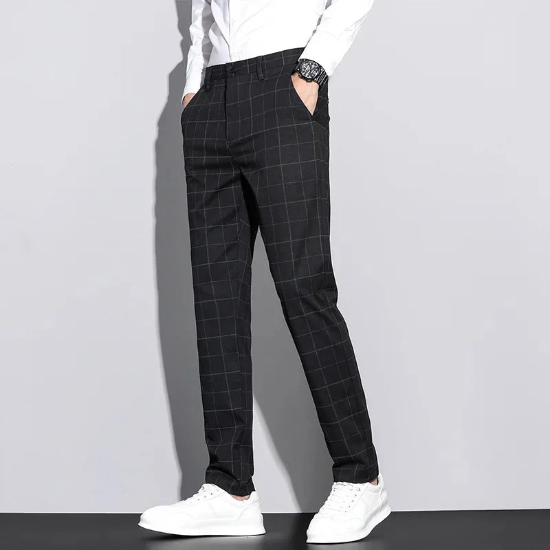 Herren-Hose mit linienmuster | strukturierter stil