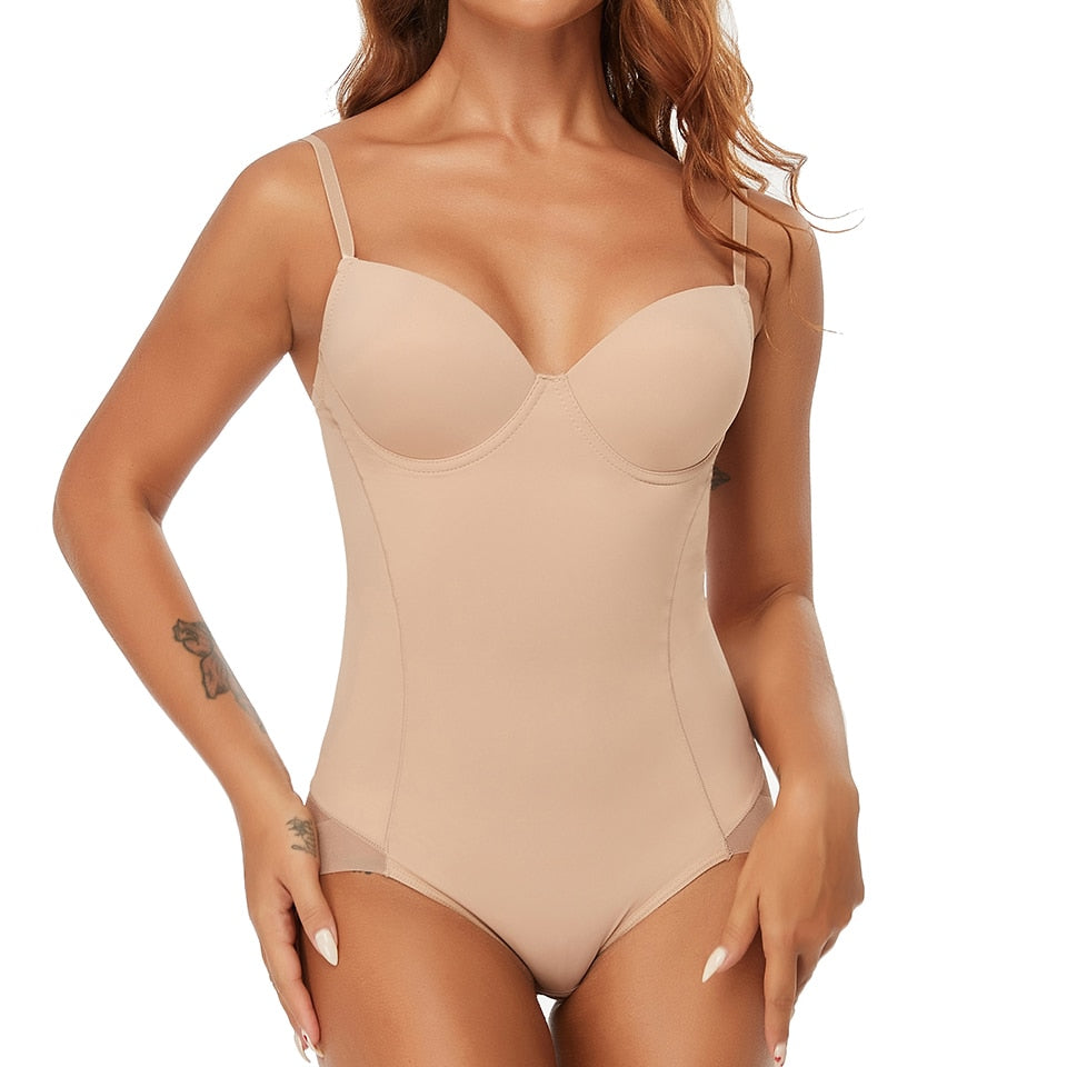 Damen Body | einteilig mit Unterbruststütze und Schulterbändern