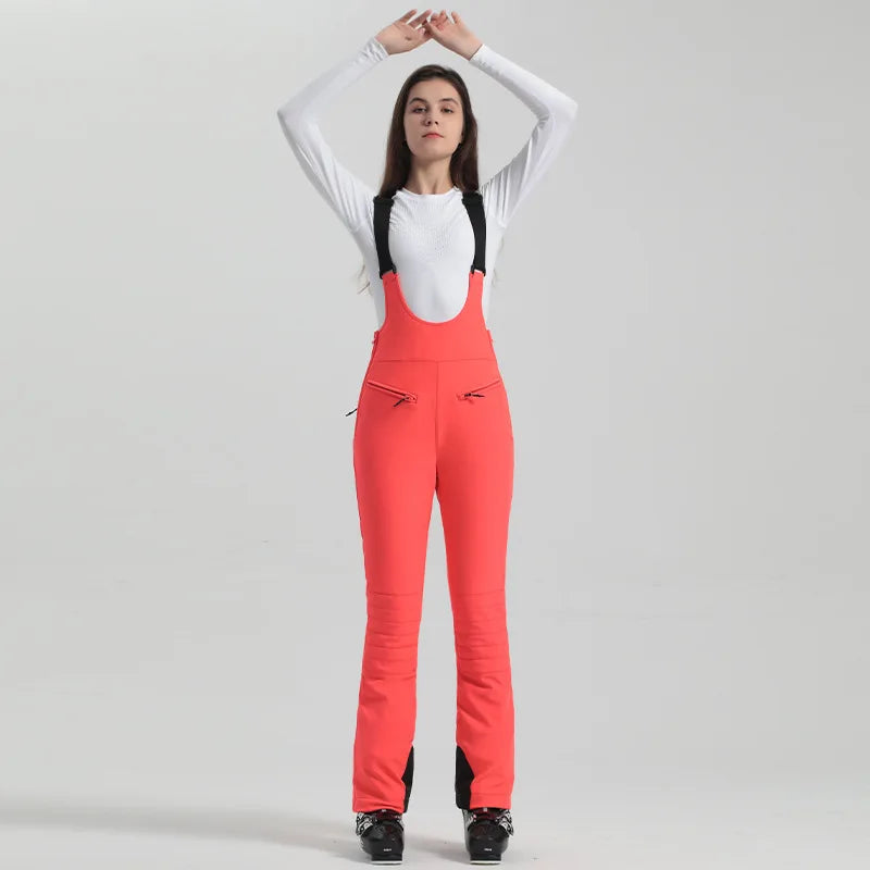 Damen Hose | Ausführung mit Trägern und elastischem Bund