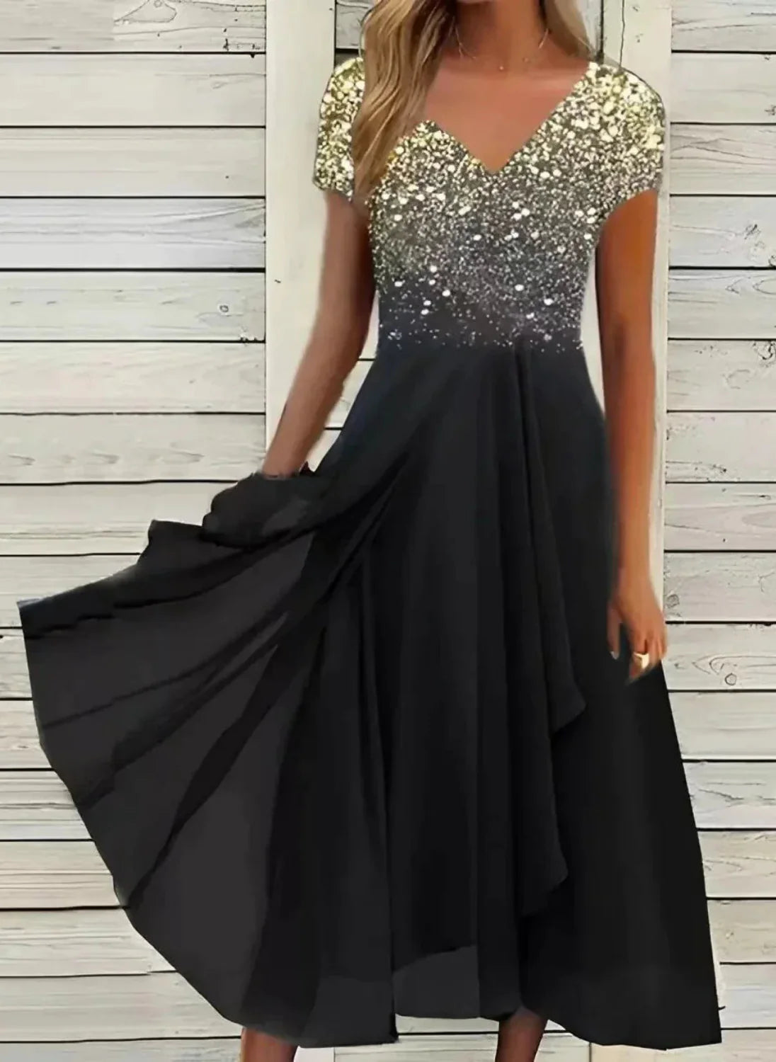 Women Maxi Dress | Floor Length Sequin Design