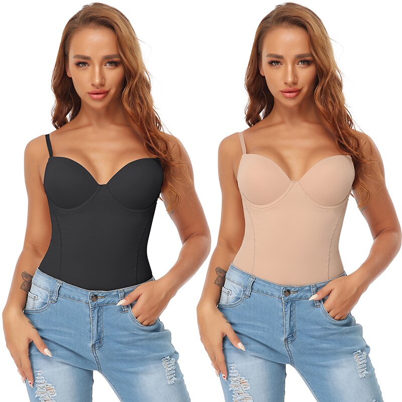 Damen Body | einteilig mit Unterbruststütze und Schulterbändern