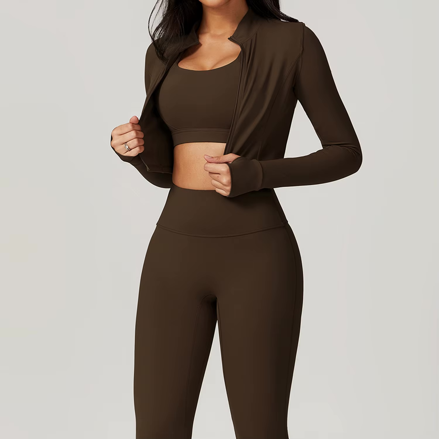 Damen Sportset | Dreiteilige Ausführung mit Weste, Oberteil und Hose