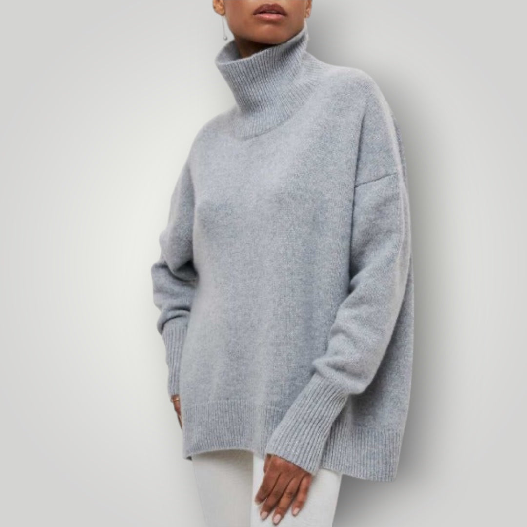 Damen Rollkragenpullover | Warmer Strickpullover in Übergröße