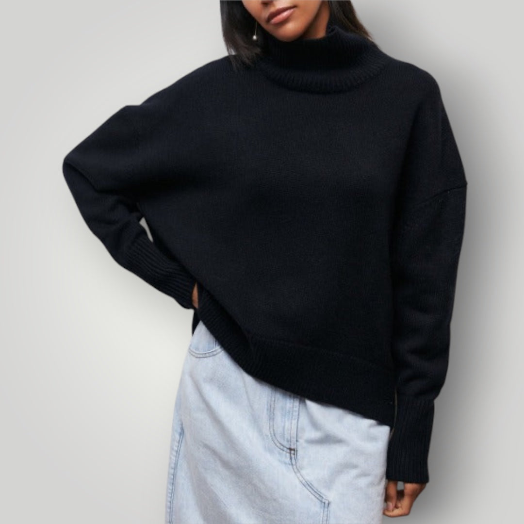 Damen Rollkragenpullover | Warmer Strickpullover in Übergröße