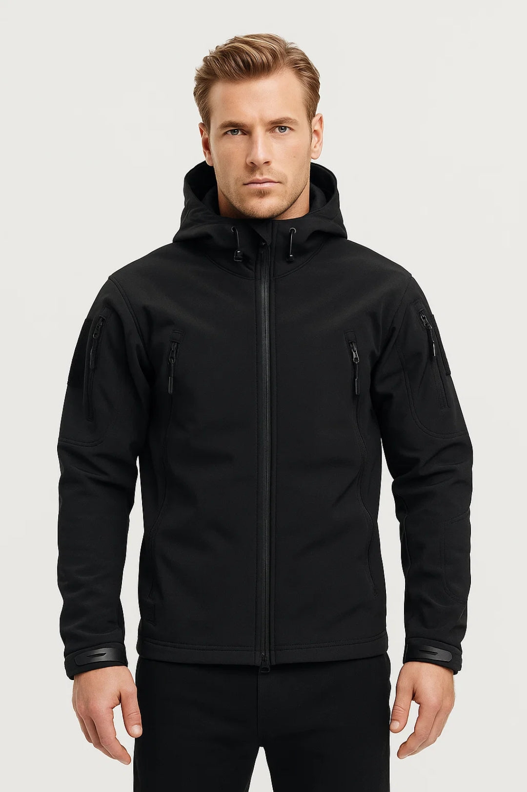 Herren Jacke | mit Kapuze und durchgehendem Frontverschluss
