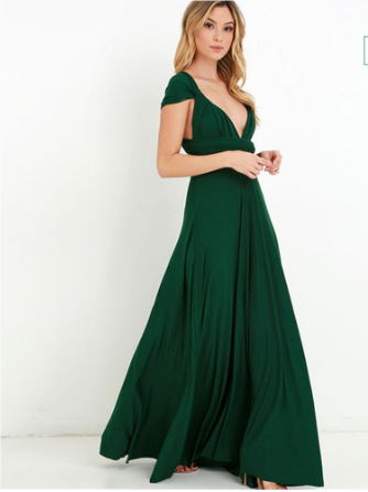Damen Maxikleid | Wickeloptik mit offenem Rücken