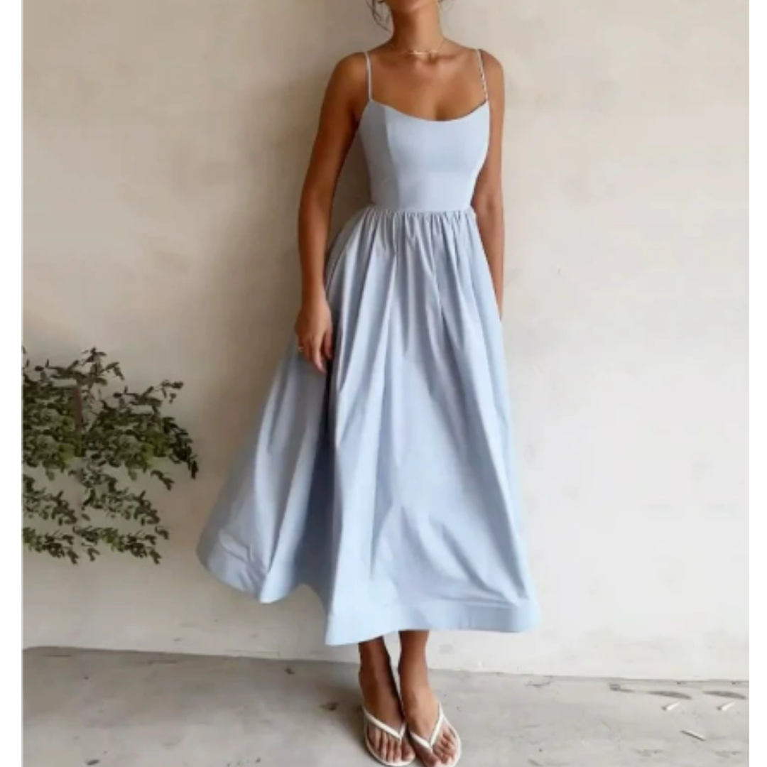 Women Midi Dress | Sleeveless A-Line Midi Length Design