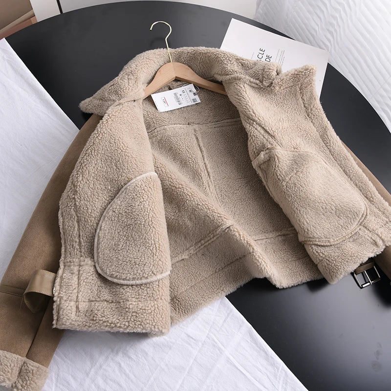 Damen Jacke mit Reißverschluss | Gefütterte Ausführung für Kälte