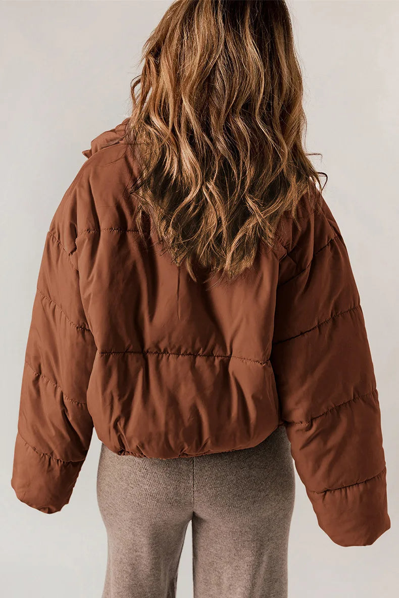 Damen Steppjacke | Reißverschluss und Eingrifftaschen