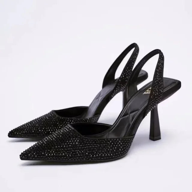 Damen Pumps | Slingback Ausführung mit funkelnden Akzenten