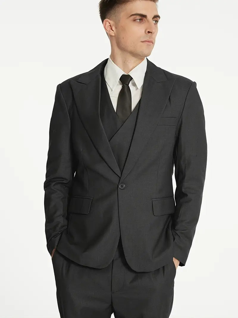 Herren Business-Set | Blazer, Weste und Hose in klarer Form