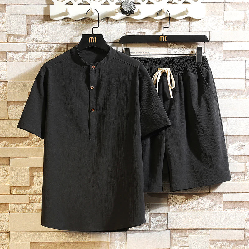 Sommer-Set Herren | Zwei-teilig mit Oberteil und Shorts