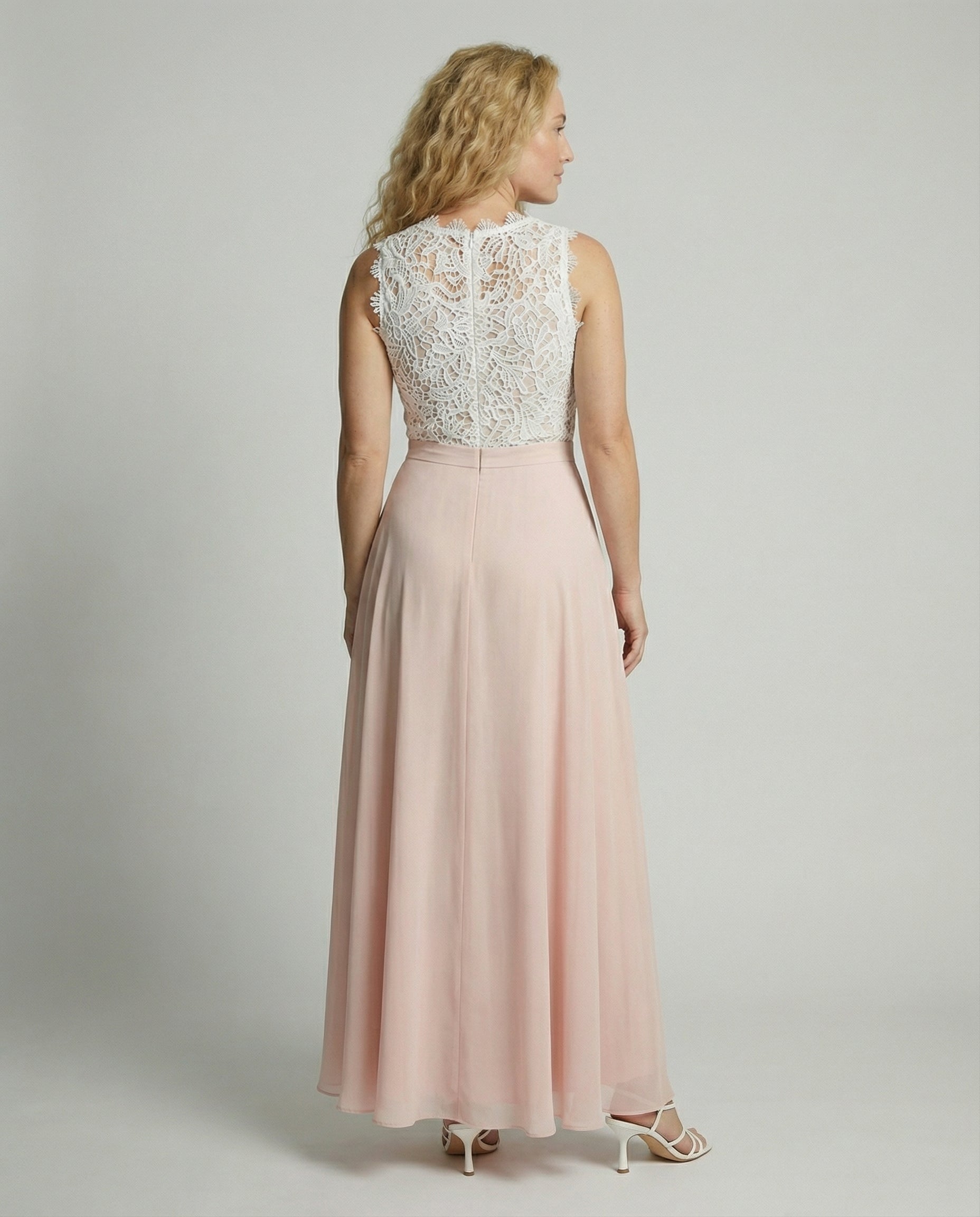 Damen Kleid | maxi mit Rundhalsausschnitt