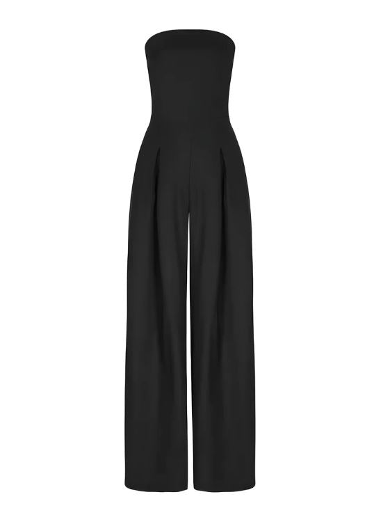Damen Jumpsuit | Schulterfreier Schnitt mit weitem Bein