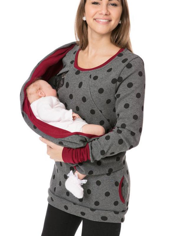 Stillpullover Damen | Kapuze mit Reißverschluss und Taschen