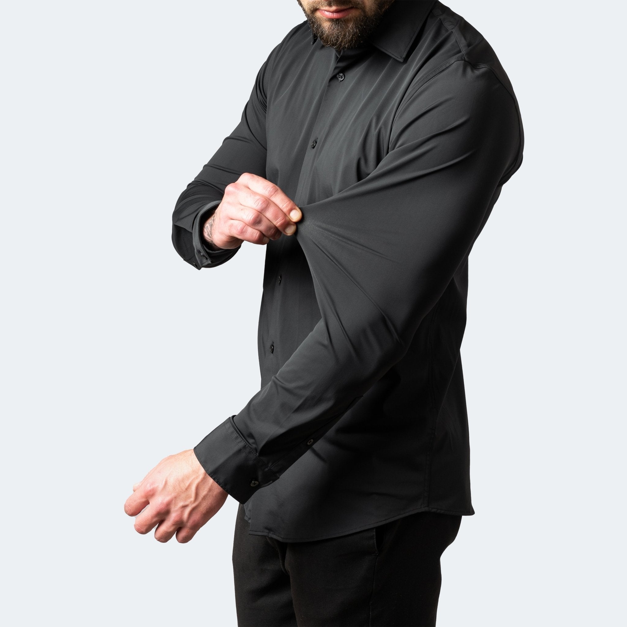 Herren Hemd | breiter Kragen mit Knopfleiste