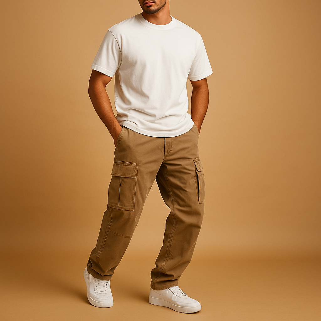 Herrenhose mit Taschenausrichtung | Gerade Form