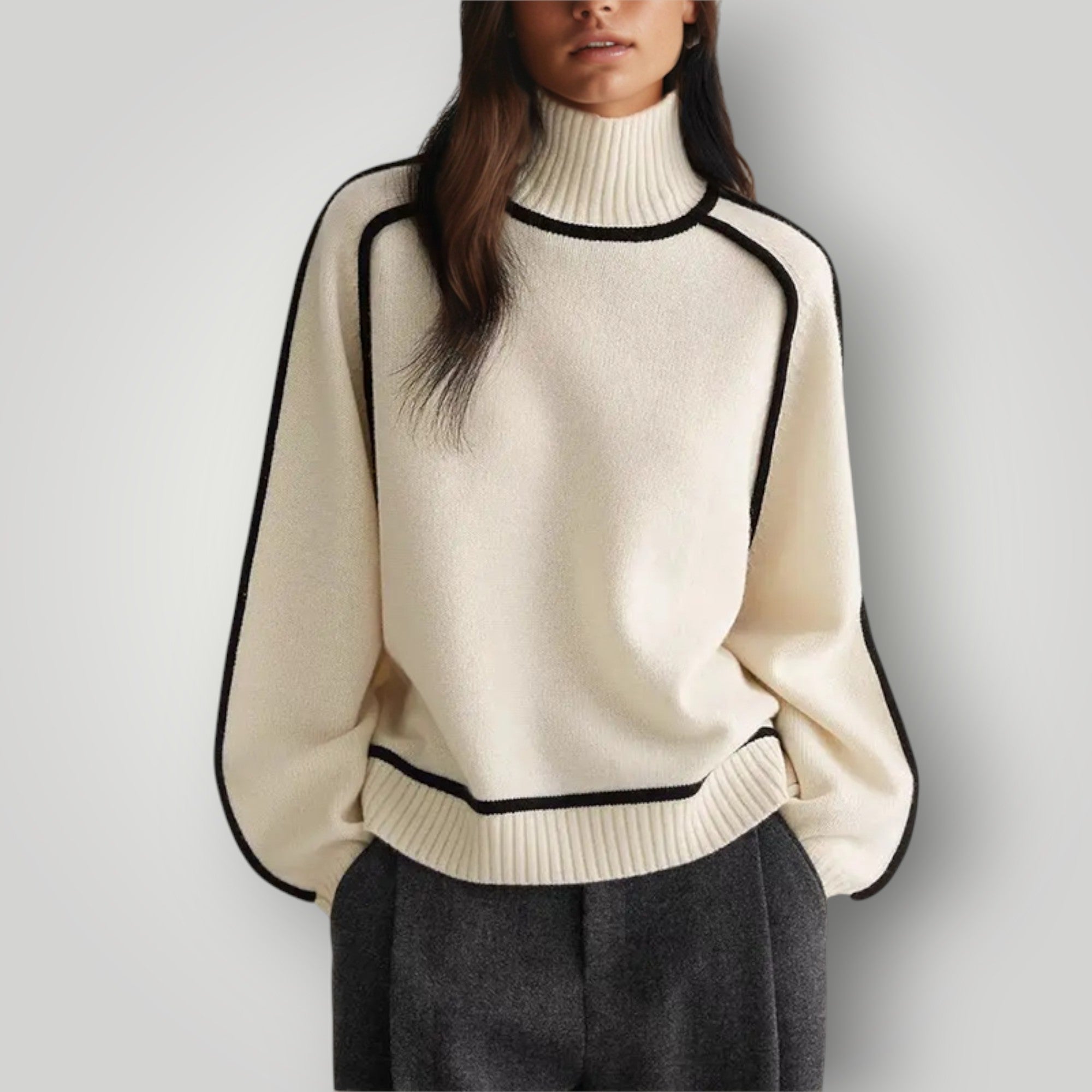 Damen Rollkragenpullover | Warmer, weicher Pullover für Winter