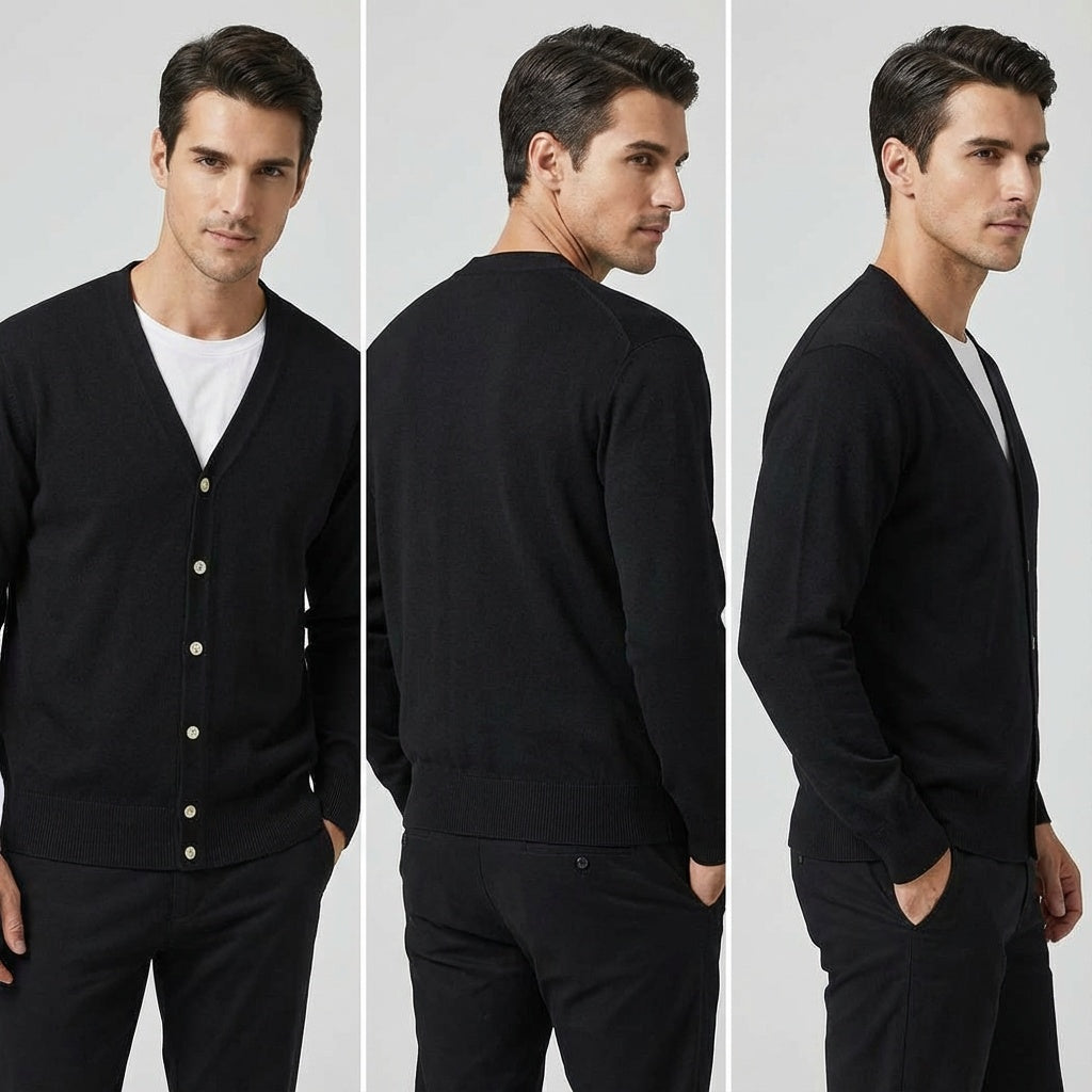 Herren Cardigan | Gestrickte Ausführung mit Frontöffnung