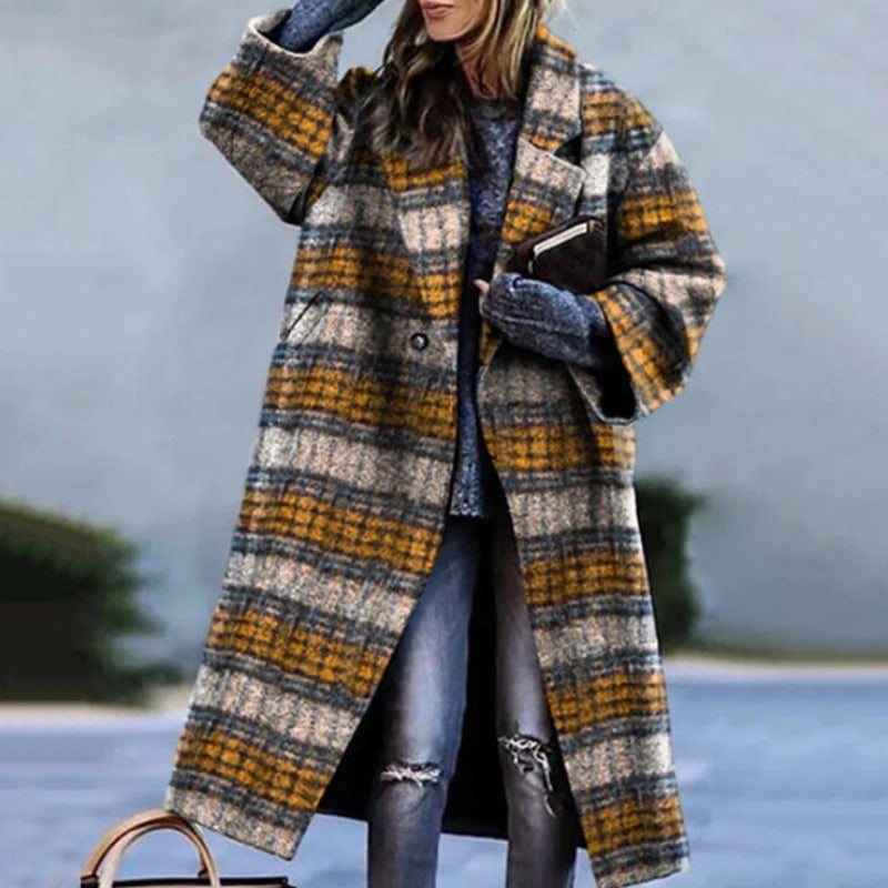 Warmer Damen Wintermantel | Langer Schnitt