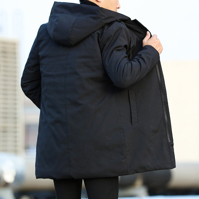 Herren Parka | lange Ausführung mit Kapuze und Frontverschluss