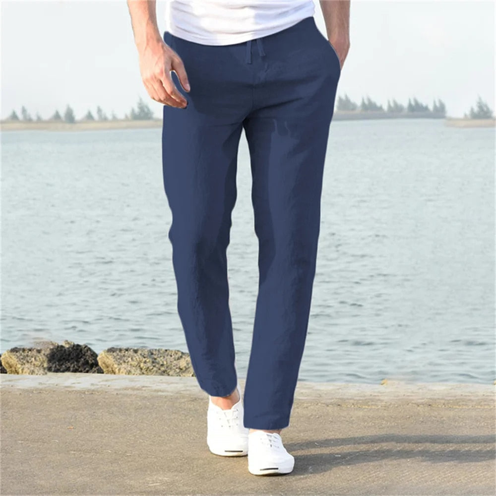 Herren Hose | leichte sommerliche Form mit weitem Bein