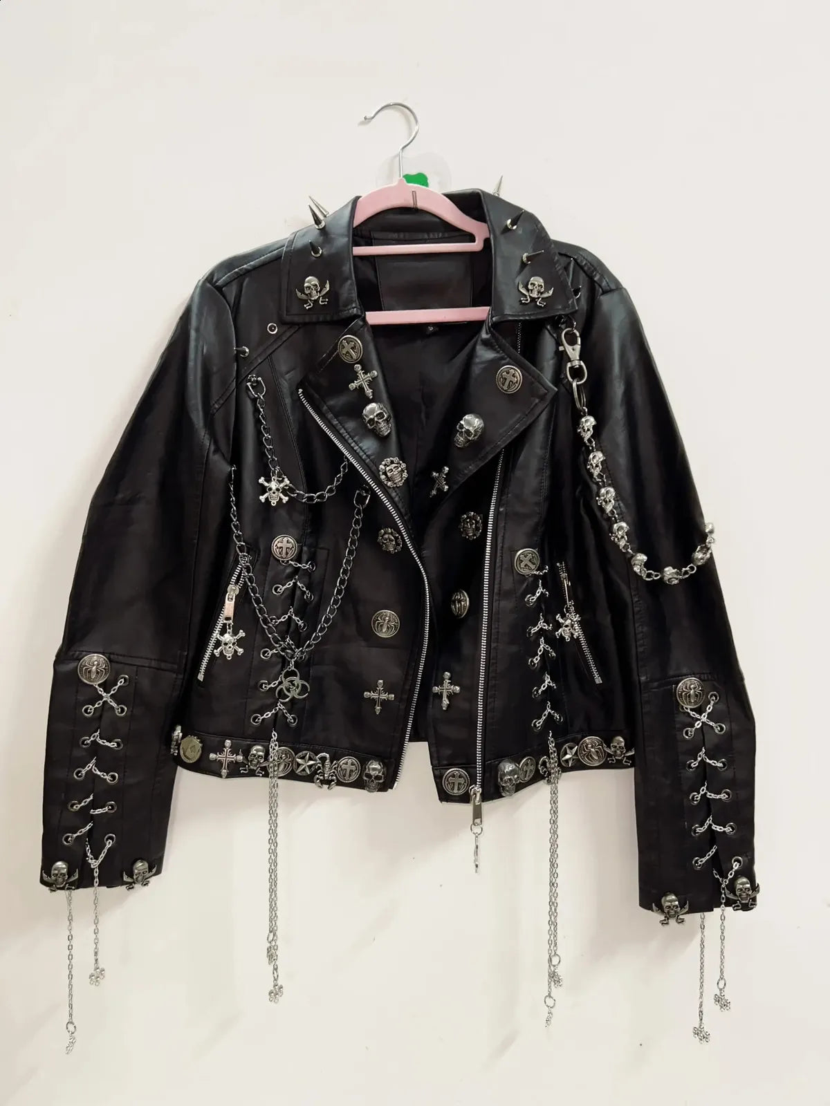 Unisexjacke | Biker-Ausführung mit Metallelementen