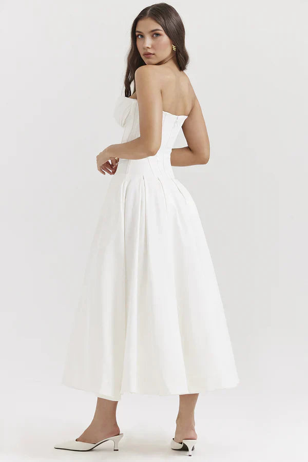 Damenkleid | Trägerlose Ausführung und mittlere Länge
